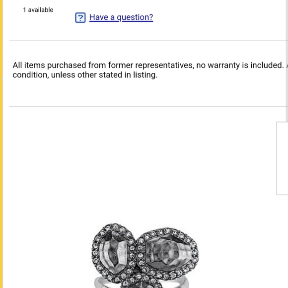 Lia Sophia "Milano" Ring - Sz 10 - Picture 12 of 13